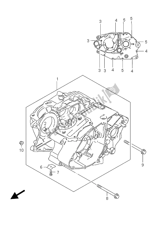 Tutte le parti per il Carter del Suzuki GZ 125 Marauder 2006