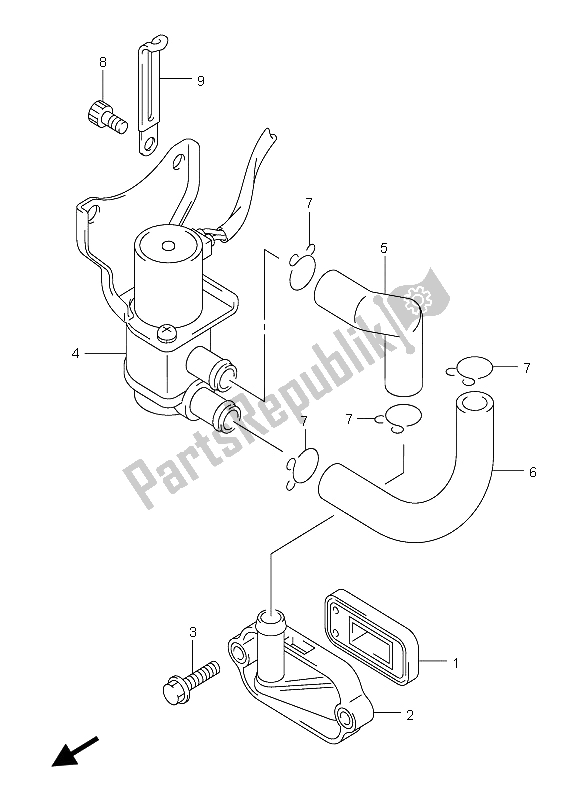 All parts for the 2nd Air of the Suzuki Burgman AN 400S 2005