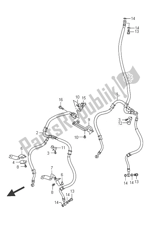 Todas las partes para Manguera De Freno Delantero de Suzuki C 1800R VLR 1800 Intruder 2011