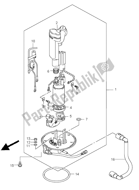 Tutte le parti per il Pompa Di Benzina del Suzuki SV 1000 NS 2005