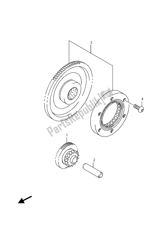 Todas las partes para Embrague De Arranque de Suzuki DL 650A V Strom 2015