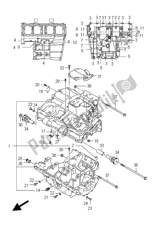 Tutte le parti per il Carter del Suzuki GSX 650 FA 2012