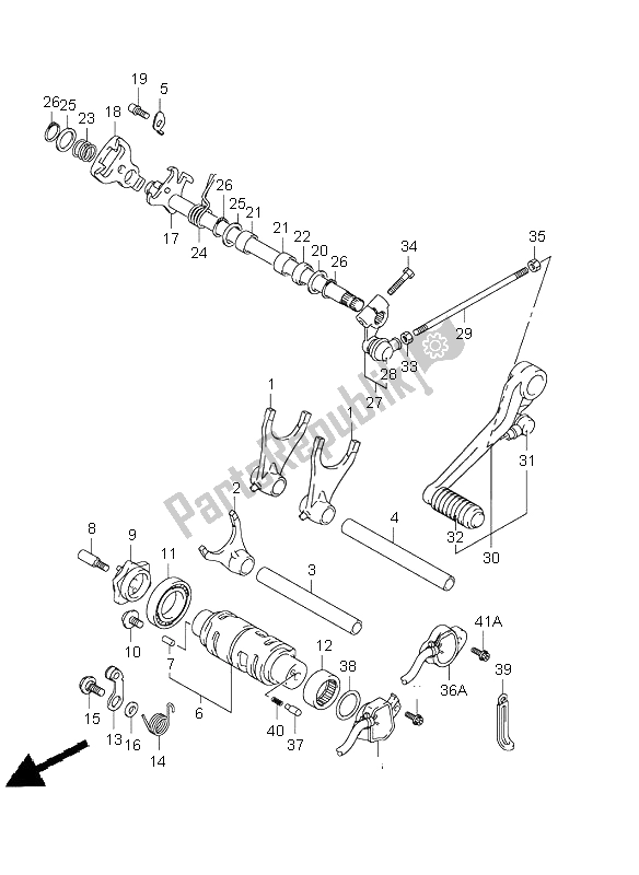 Toutes les pièces pour le Changement De Vitesse du Suzuki GSX R 750 2003