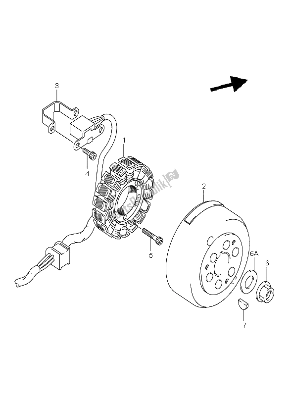 Tutte le parti per il Magneto (dr-z400) del Suzuki DR Z 400E 2004