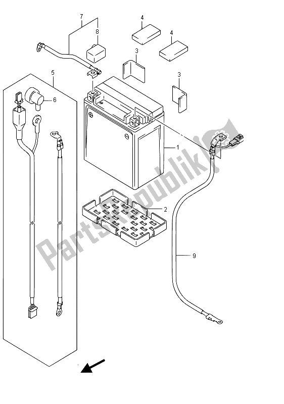 Tutte le parti per il Batteria (vzr1800bzuf E19) del Suzuki VZR 1800 BZ M Intruder 2015