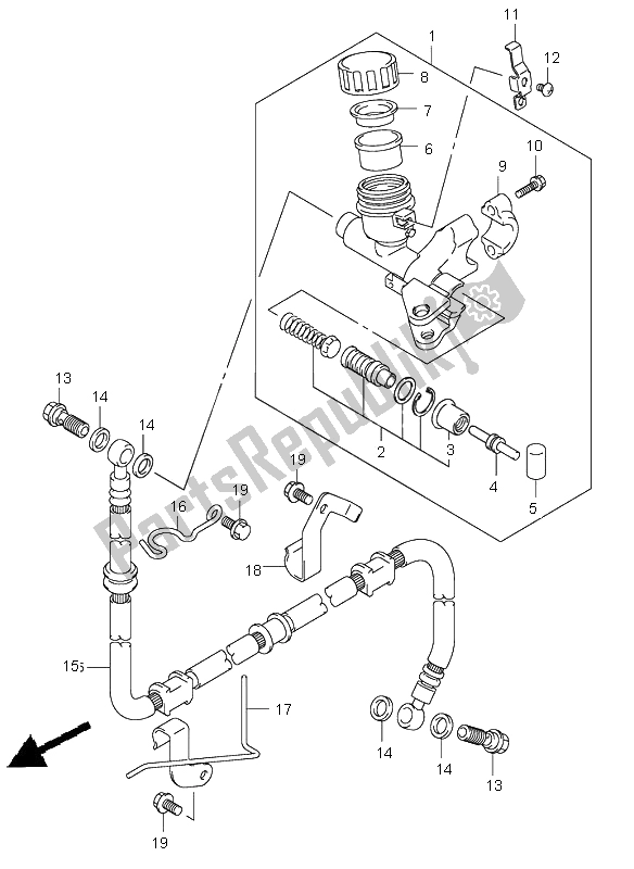 Todas las partes para Cilindro Maestro Del Embrague (sv1000s-s1-s2) de Suzuki SV 1000 NS 2005