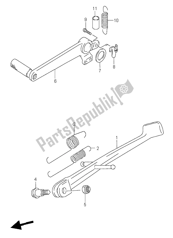 Tutte le parti per il In Piedi del Suzuki RF 600R 1997