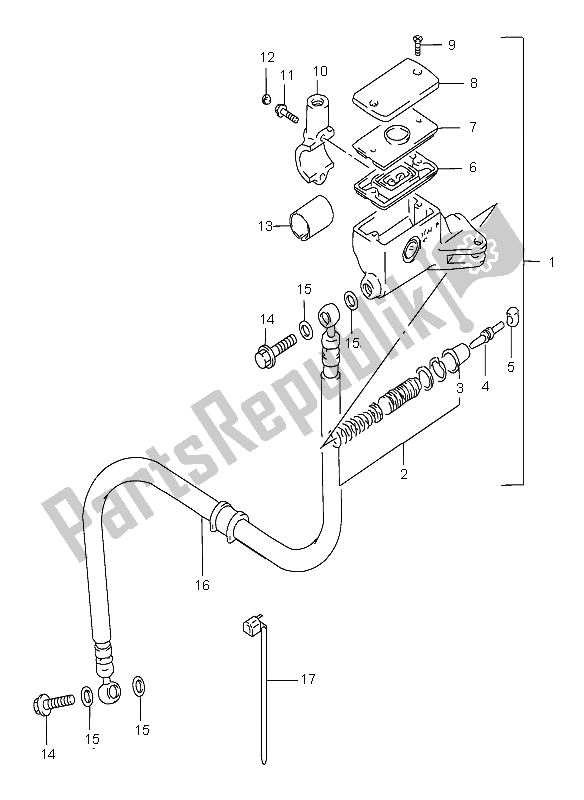 Todas las partes para Cilindro Maestro Del Embrague de Suzuki GSF 1200 Nssa Bandit 2000