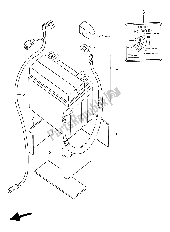 Toutes les pièces pour le Batterie du Suzuki RF 900R 1997