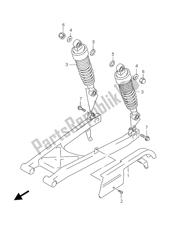 All parts for the Chain Case of the Suzuki GZ 250 Marauder 2007