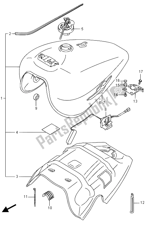 Todas las partes para Tanque De Combustible (vzr1800bz E19) de Suzuki VZR 1800 BZ M Intruder 2015
