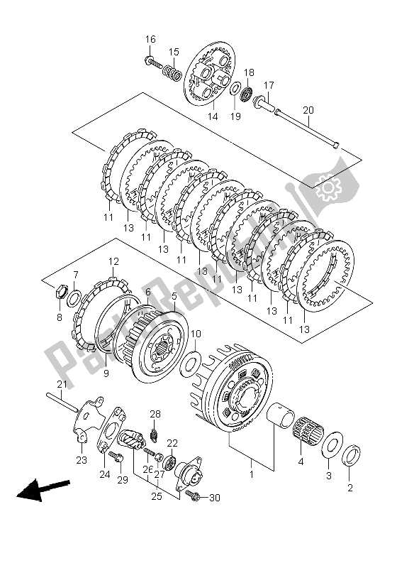 Todas las partes para Embrague de Suzuki C 800 VL 2009