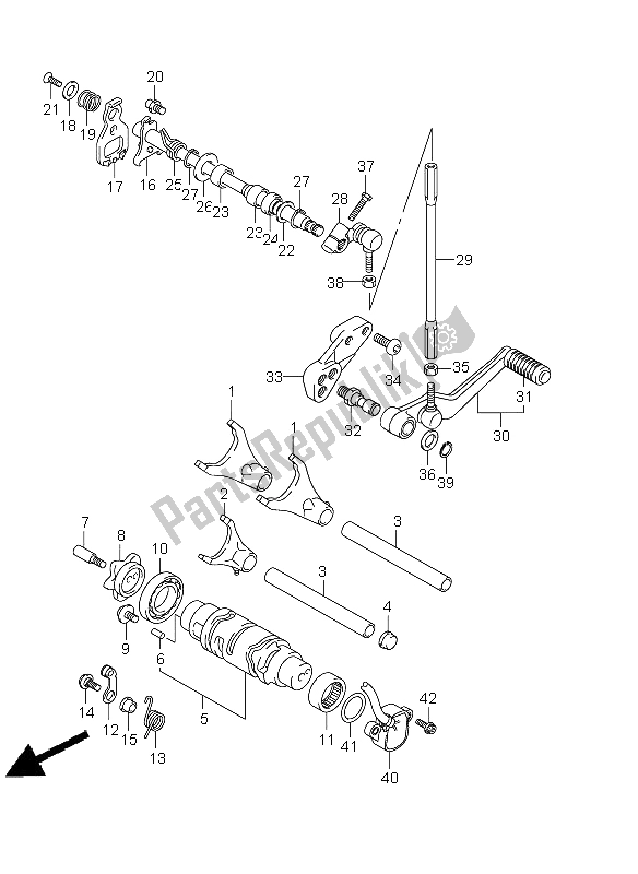 All parts for the Gear Shifting of the Suzuki GSX R 750 2011