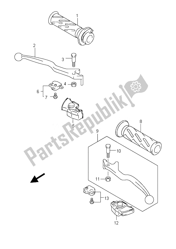 Tutte le parti per il Maniglia Leva (an400) del Suzuki Burgman AN 400Z 2007