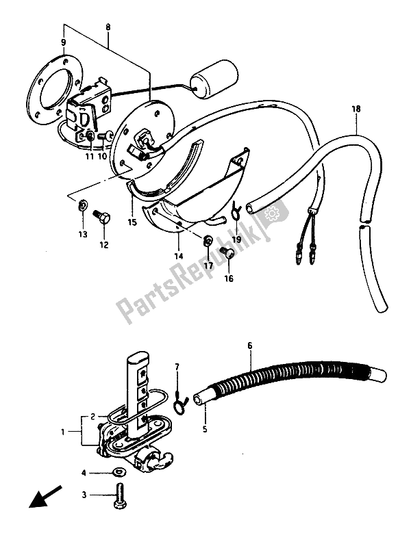 Tutte le parti per il Rubinetto Del Carburante del Suzuki GSX 1100 1150 Eesef 1985