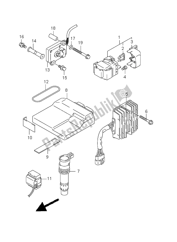 Todas las partes para Eléctrico (p37) de Suzuki GSX R 1000 2002