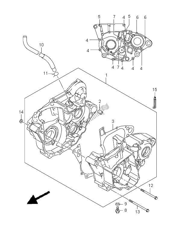 Tutte le parti per il Carter del Suzuki RM Z 450 2008