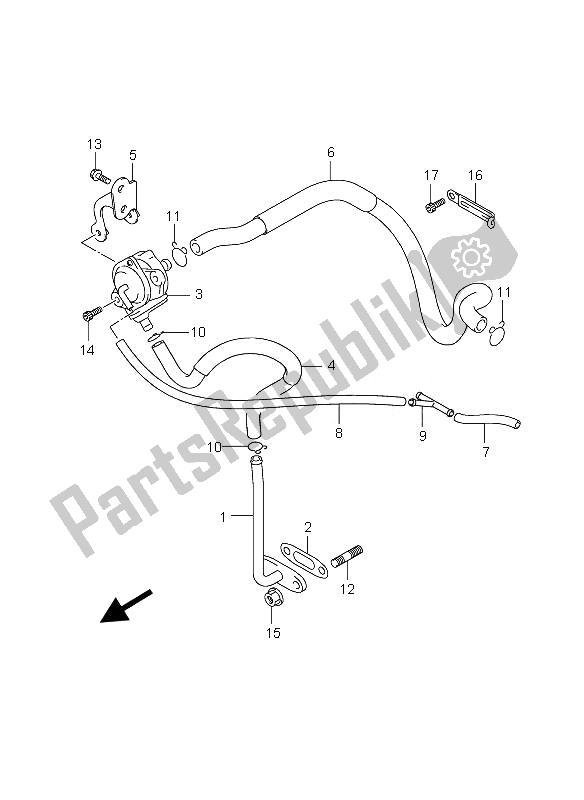 All parts for the 2nd Air of the Suzuki GZ 250 Marauder 2007