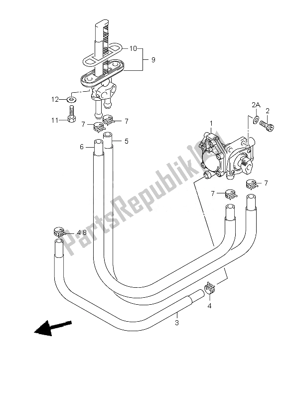 Tutte le parti per il Rubinetto Del Carburante del Suzuki GS 500 EF 2007