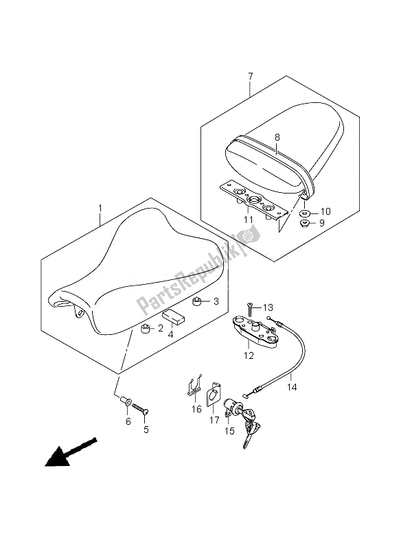 Todas las partes para Asiento de Suzuki GSX R 750 2010