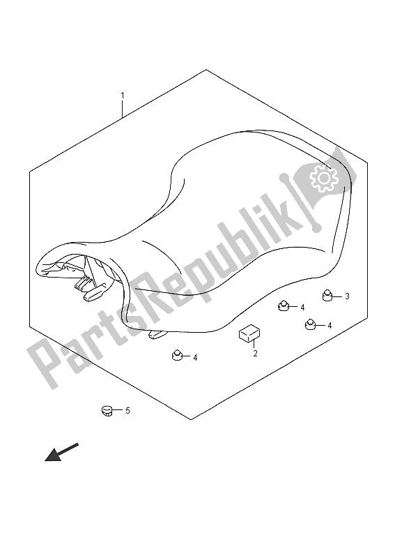 All parts for the Seat of the Suzuki LT A 500X Kingquad AXI 4X4 2016