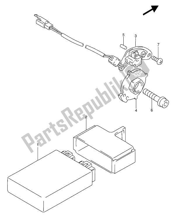 Alle onderdelen voor de Signaal Generator van de Suzuki RF 600 RU 1993