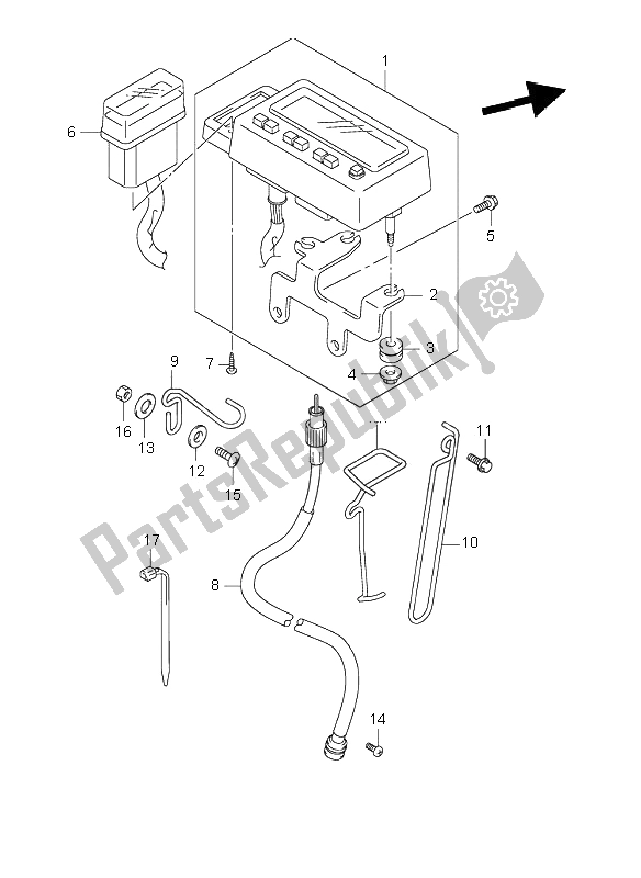 Tutte le parti per il Tachimetro del Suzuki DR Z 400S 2000