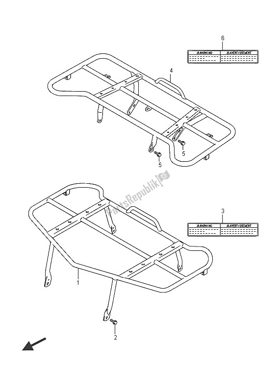 All parts for the Carrier of the Suzuki LT A 750 XPZ Kingquad AXI 4X4 2016