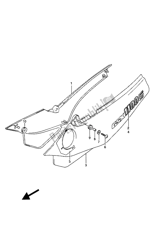 Toutes les pièces pour le Couverture De Cadre du Suzuki GSX 1100G 1993