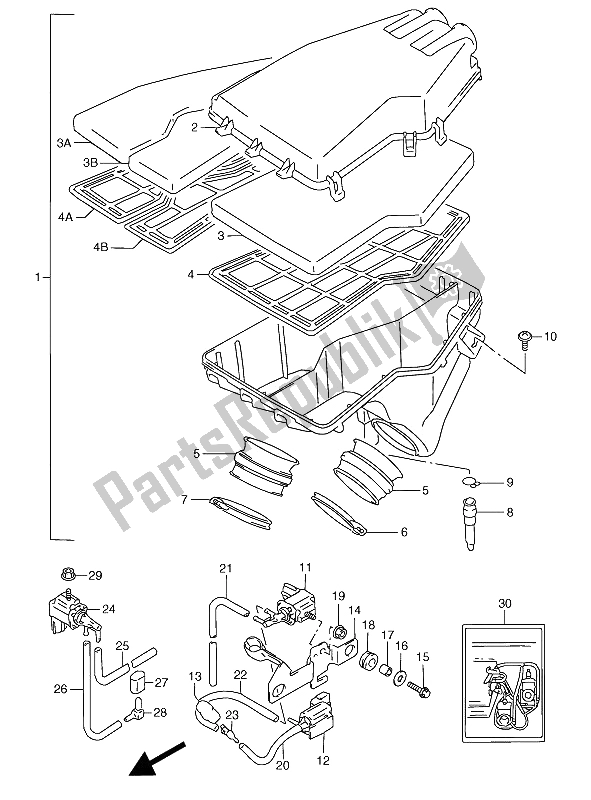 Tutte le parti per il Filtro Dell'aria del Suzuki RGV 250 1991