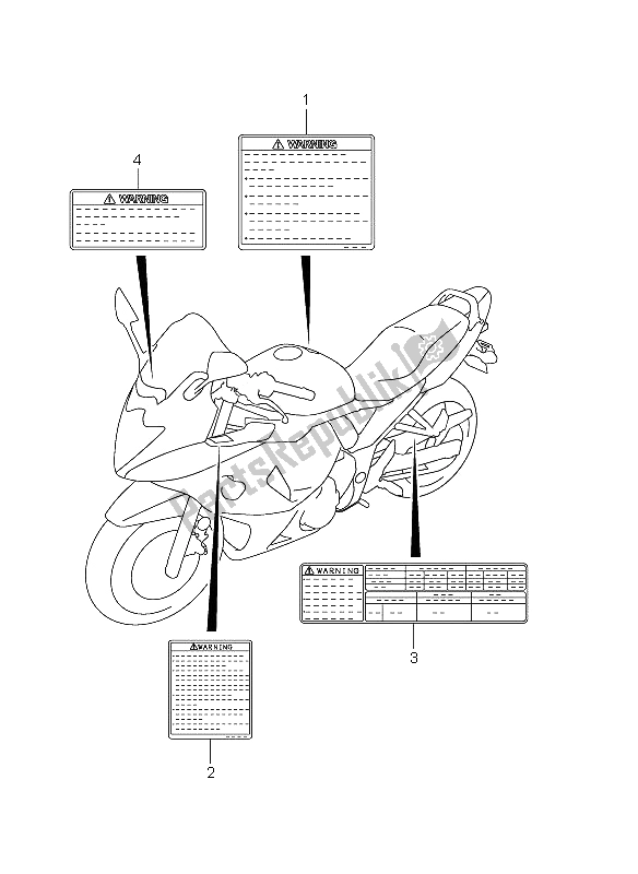 Todas as partes de Etiqueta (gsx650fa E21) do Suzuki GSX 650 FA 2011