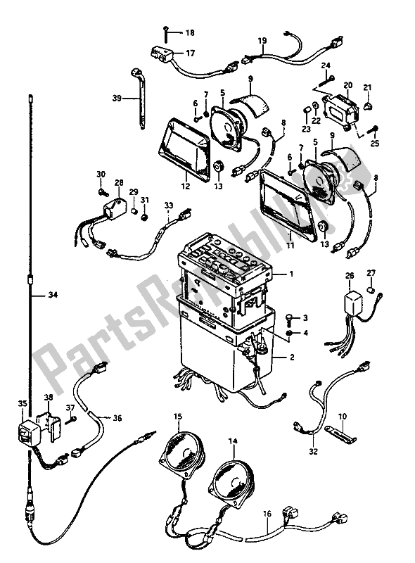 Toutes les pièces pour le L'audio du Suzuki GV 1400 Gdgc 1987