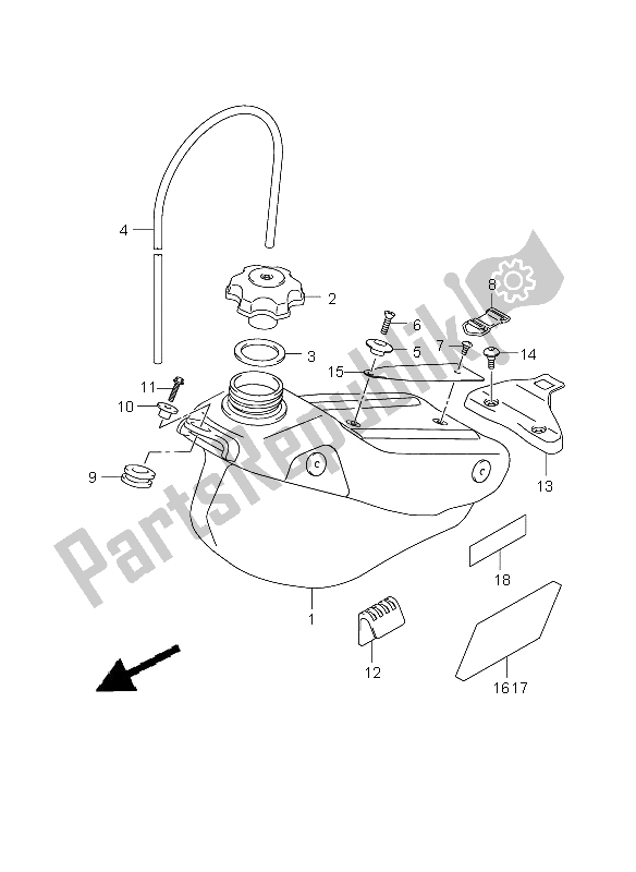 Tutte le parti per il Serbatoio Di Carburante del Suzuki RM Z 450 2009