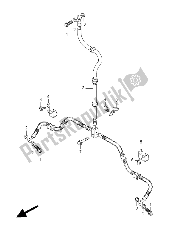 All parts for the Front Brake Hose of the Suzuki LT F 250 Ozark 2008