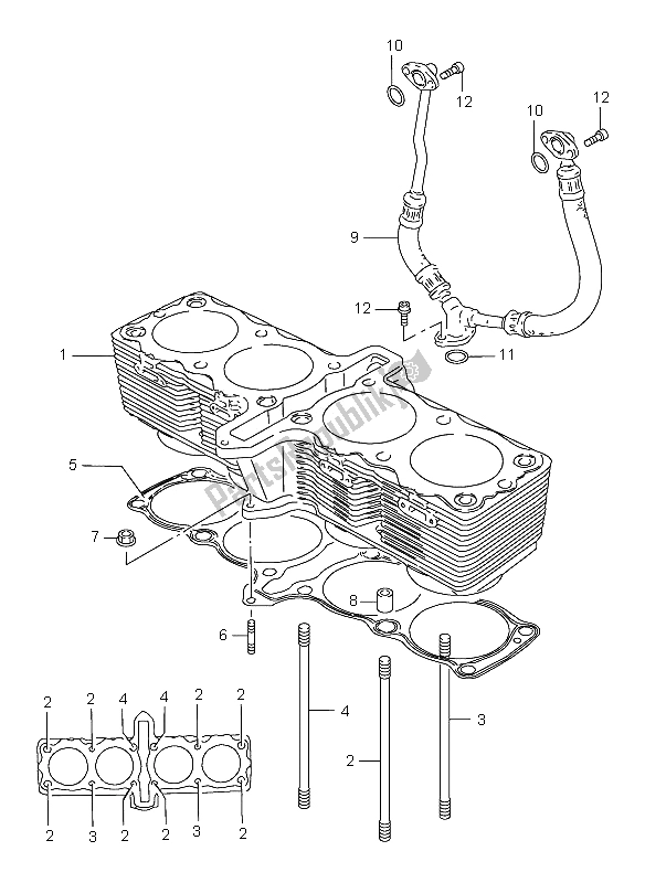 Todas las partes para Cilindro de Suzuki GSF 1200 Nssa Bandit 2000