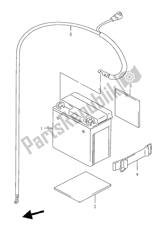 Tutte le parti per il Batteria del Suzuki DR 125 SE 2001