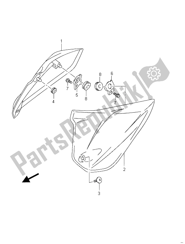 Tutte le parti per il Copricapo Telaio (gsf650a) del Suzuki GSF 650 Sasa Bandit 2011