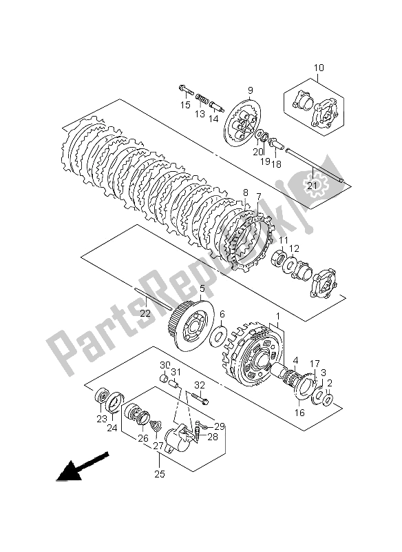 Toutes les pièces pour le Embrayage du Suzuki C 1500 VL 2009