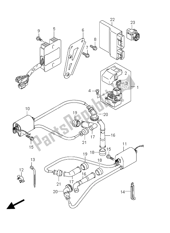 All parts for the Electrical (dl650a) of the Suzuki DL 650A V Strom 2012