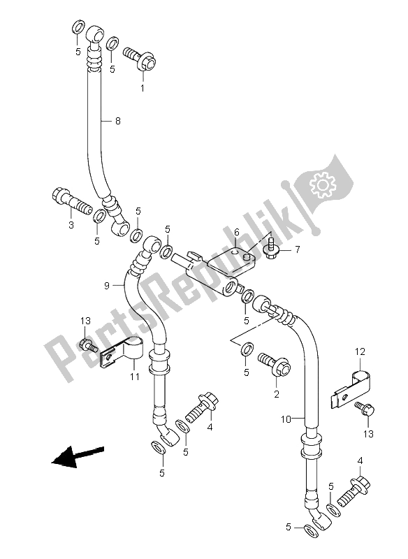 Todas las partes para Manguera De Freno Delantero de Suzuki SV 650 NS 1999