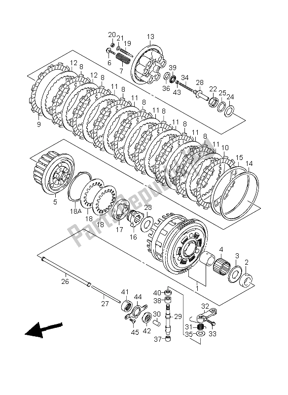 Toutes les pièces pour le Embrayage du Suzuki GSX R 750 2006