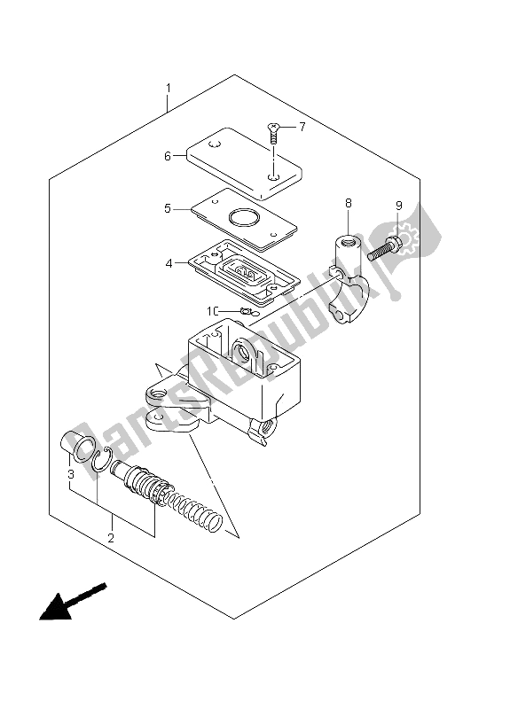 Tutte le parti per il Pompa Freno Anteriore del Suzuki DL 650A V Strom 2011