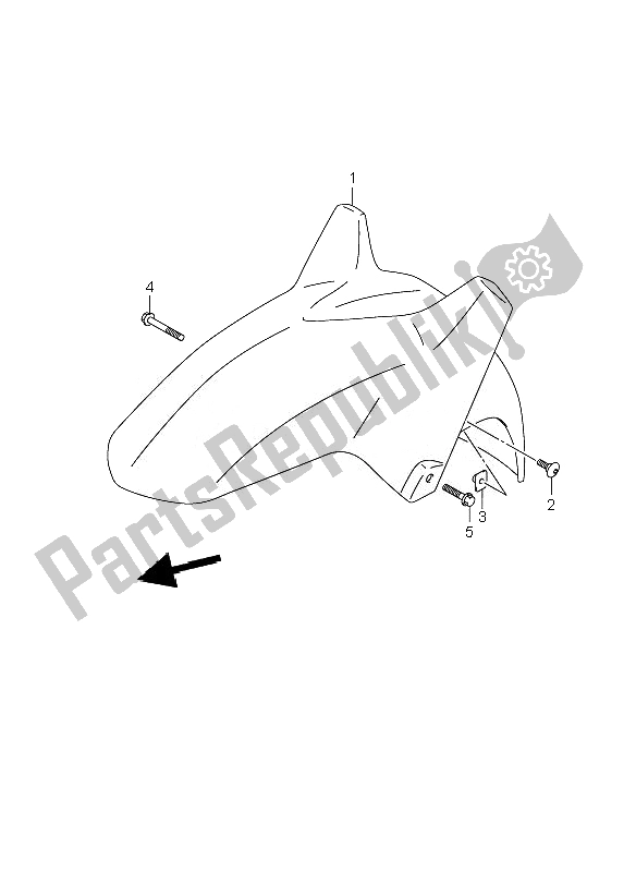 All parts for the Front Fender of the Suzuki DL 1000 V Strom 2007