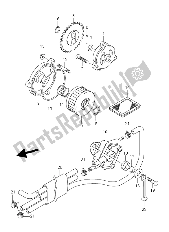 Wszystkie części do Pompa Oleju I Pompa Paliwa Suzuki VL 250 Intruder 2002