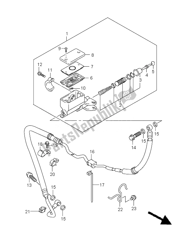 Toutes les pièces pour le Maître-cylindre D'embrayage (gsf1250s-sa) du Suzuki GSF 1250 Nsnasa Bandit 2007