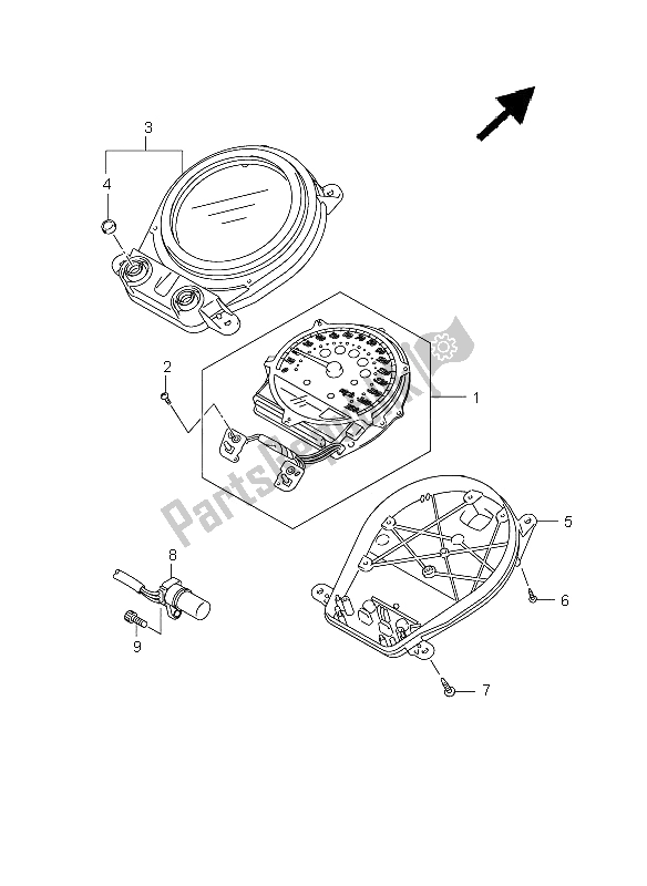 Todas las partes para Velocímetro (vlr1800-uf) de Suzuki C 1800R VLR 1800 2009