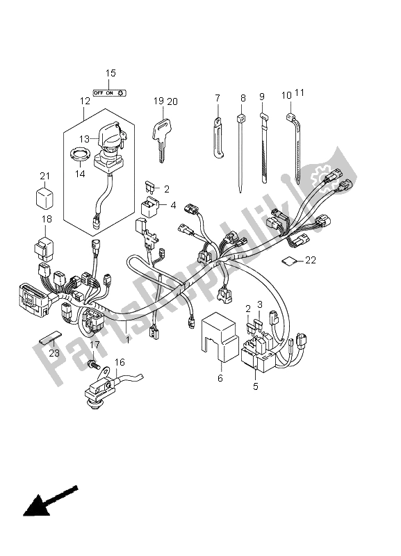 Todas las partes para Mazo De Cables (lt-r450) de Suzuki LT R 450Z Quadracer 2011