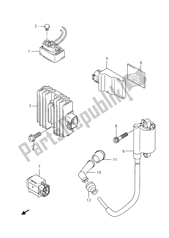 Todas las partes para Eléctrico de Suzuki UH 200A Burgman 2014