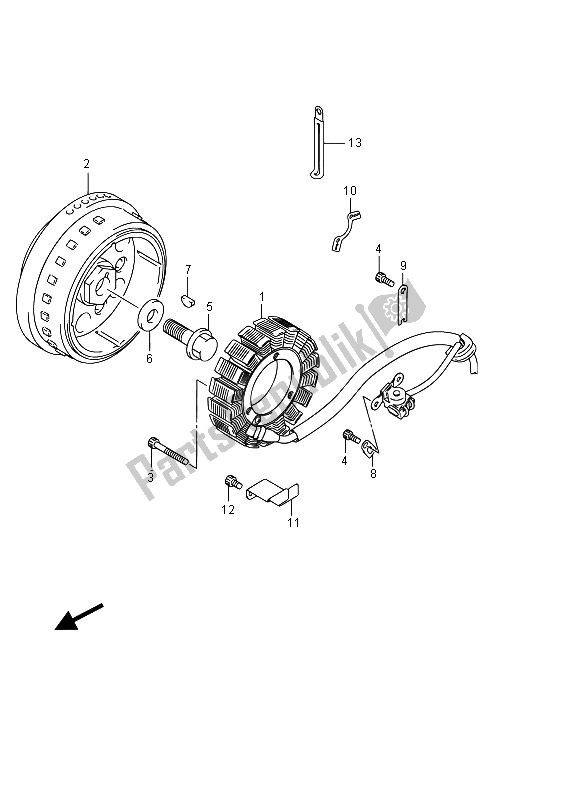 Tutte le parti per il Magnete del Suzuki VL 800 Intruder 2015