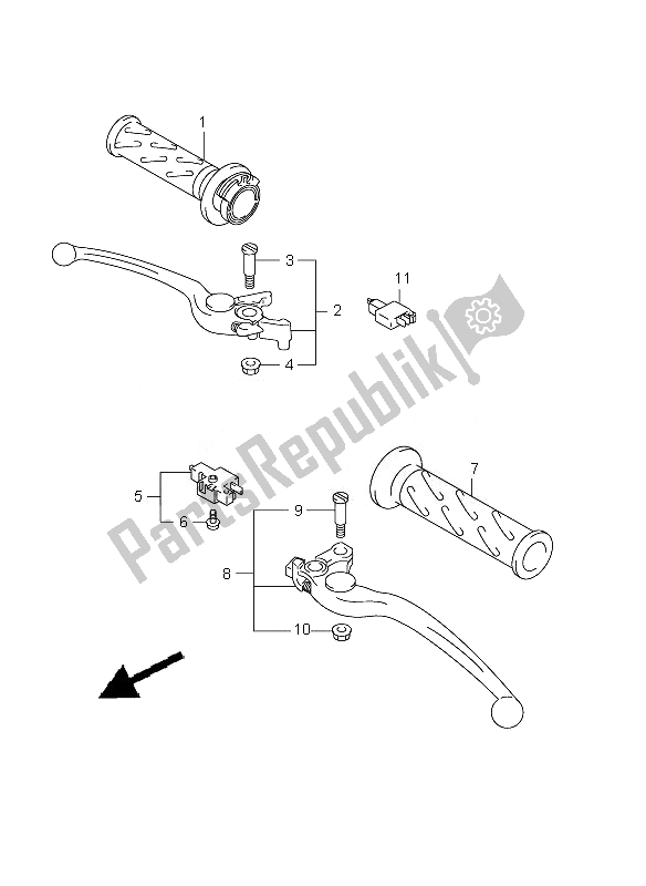 Toutes les pièces pour le Levier De Poignée du Suzuki GSF 650 Nsnasa Bandit 2010